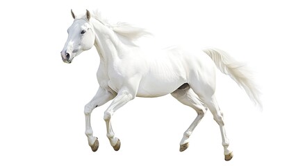 white horse isolated on white 6e