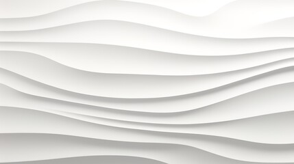Obraz premium Abstract white wavy pattern with soft shadows.