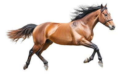 A horse on a white background