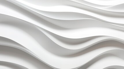 Obraz premium Abstract white wavy pattern, modern, minimal design.