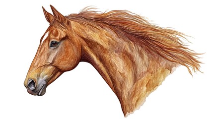 Obraz premium horse head isolated on white background. 