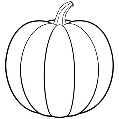 pumpkin isolated on white, calabaza vector illustration, food vector art, calabaza silhouette,  halloween pumpkin vector icon, pumpkin cartoon line art, eps