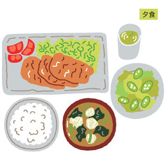 Fototapeta premium 食事_夕食_豚の生姜焼き