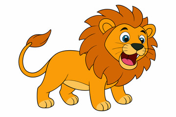 lion cartoon isolated on white