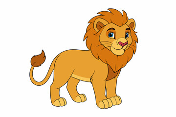 lion cartoon isolated on white