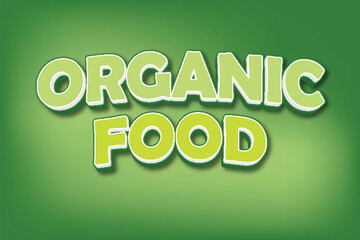 Organic Food typography premium editable 3d editable text style effect