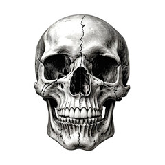 Obraz premium dancing skeleton, monochrome skull, dancing skeleton, human skull