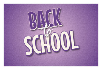 Back to school typography premium editable 3d editable text style effect