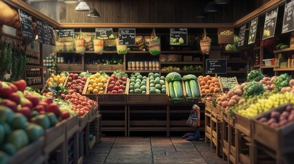 Fototapeta premium Vintage farmers market