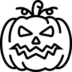 Pumpkin Line Icon Design Vector