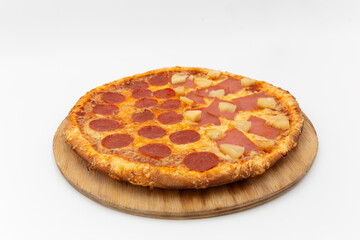 Hawaiian and pepperoni combo pizza
