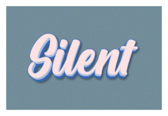 Silent typography premium editable 3d editable text style effect
