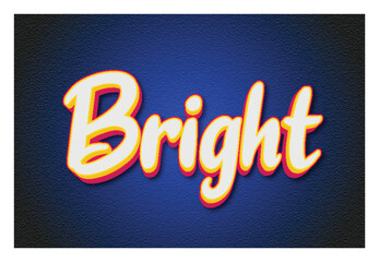 Bright typography premium editable 3d editable text style effect