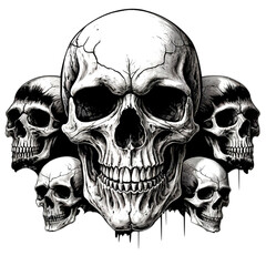 dancing skeleton, monochrome skull, dancing skeleton, human skull