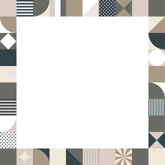 正方形フレーム_幾何学模様