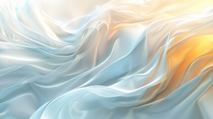 Fototapeta premium Abstract background with flowing light blue fabric.