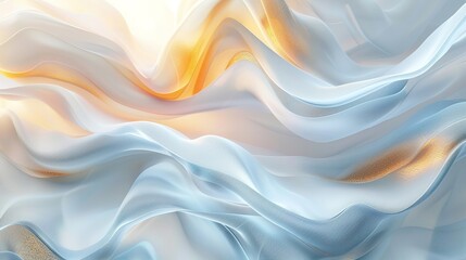 Obraz premium Abstract blue and gold textured waves.