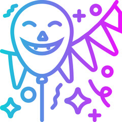 Celebration Gradient Icon Design Vector