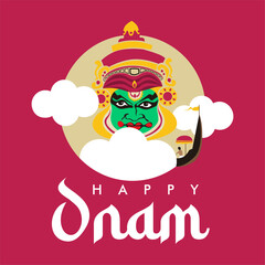vector happy onam poster template