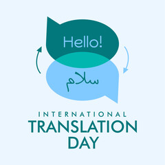 vector international translation day poster template