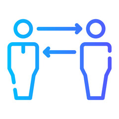 exchange ideas gradient icon