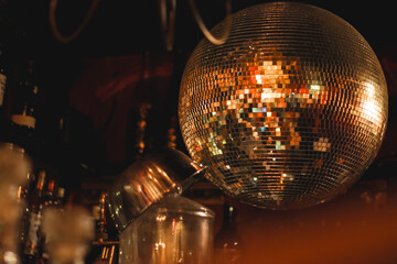 disco ball in the nightclub