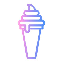 ice cream Line Gradient Icon