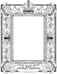 Royal pattern border and frame illustration