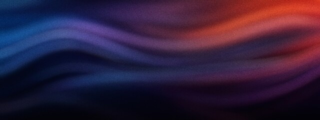 Obraz premium A vibrant and colorful image of a neon wave, with swirling hues of pink, blue, and green, set against a dark background, noise grain effect with copy space area