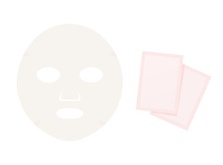 フェイスシートマスクのイラスト