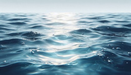 Naklejka premium blue water surface with white background