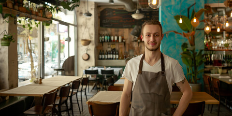 Obraz premium portrait of ac hef in restaurant