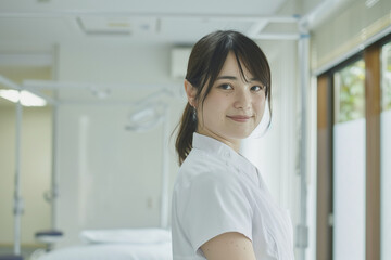 病院で働く医療従事者・看護師の女性
