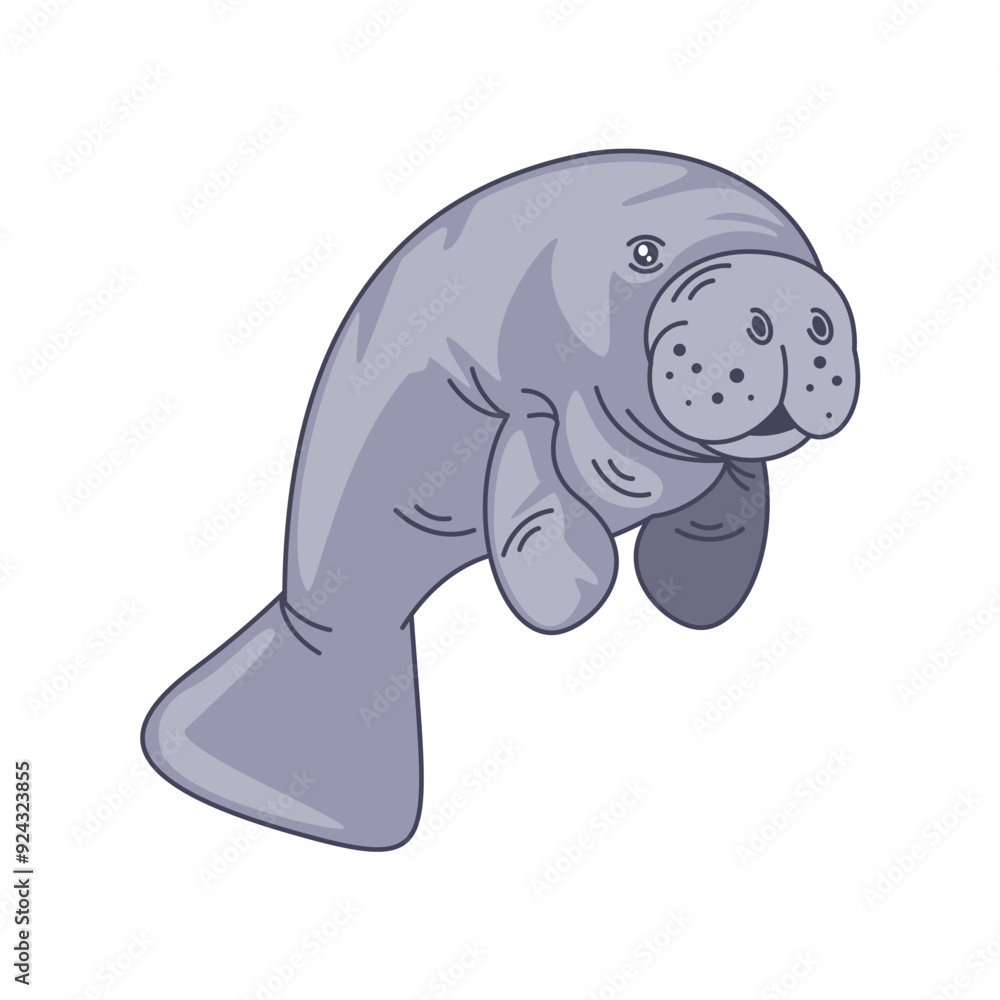 Canvas Prints cute sea cow creature