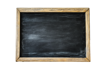 PNG Blank chalkboard in a wooden frame ready for writing in a classroom setting