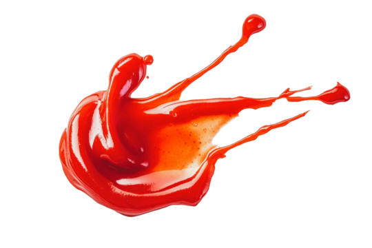 PNG Red paint splash on a white background showcasing movement and fluidity