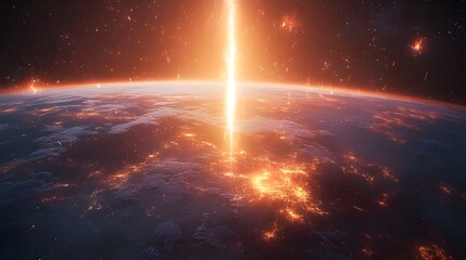 sunrise over the planet