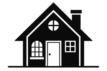 house silhouette vector illustration