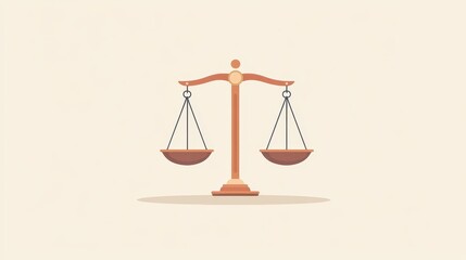 Justice Scale Icon Illustration.