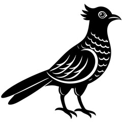  Vector art of cuckoo icon silhouette illustration