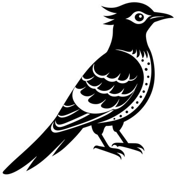 recommend clip art:  Vector art of cuckoo icon silhouette illustration