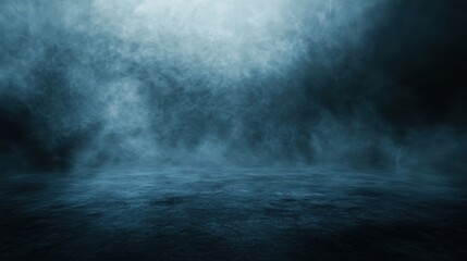 Blue Fog Over Water.