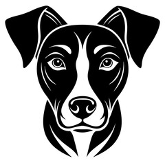 Illustration of a dog head icon silhouette vector