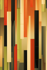 Abstract Vertical Stripes in Earthy and Pastel Tones Creating a Harmonious Balance