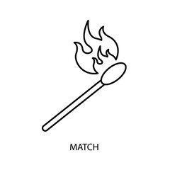 match concept line icon. Simple element illustration.match concept outline symbol design.