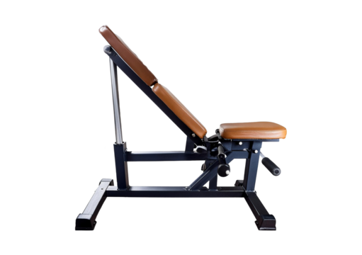 Abdominal gym bench isolated on a transparent or white background