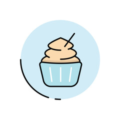 Cupcake vector icon