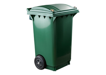 Street garbage bin isolated on a transparent or white background