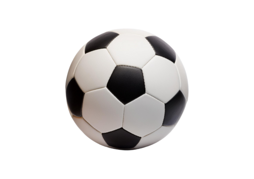 Soccer ball 3D, isolated on a transparent or white background