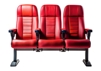 Theater seat, isolated on a transparent or white background